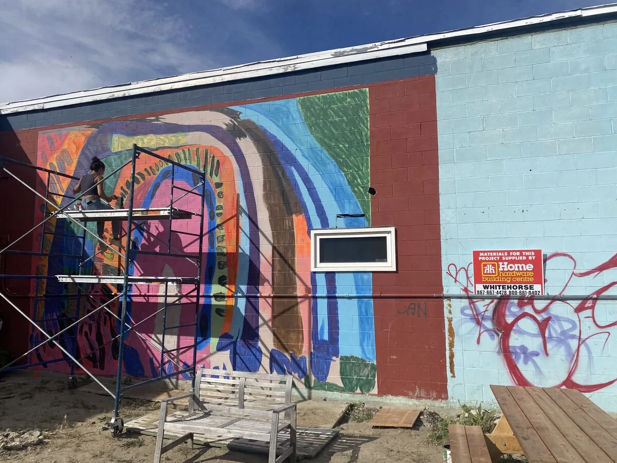 Mural by KL at the TOZPAS warehouse studio, 2025